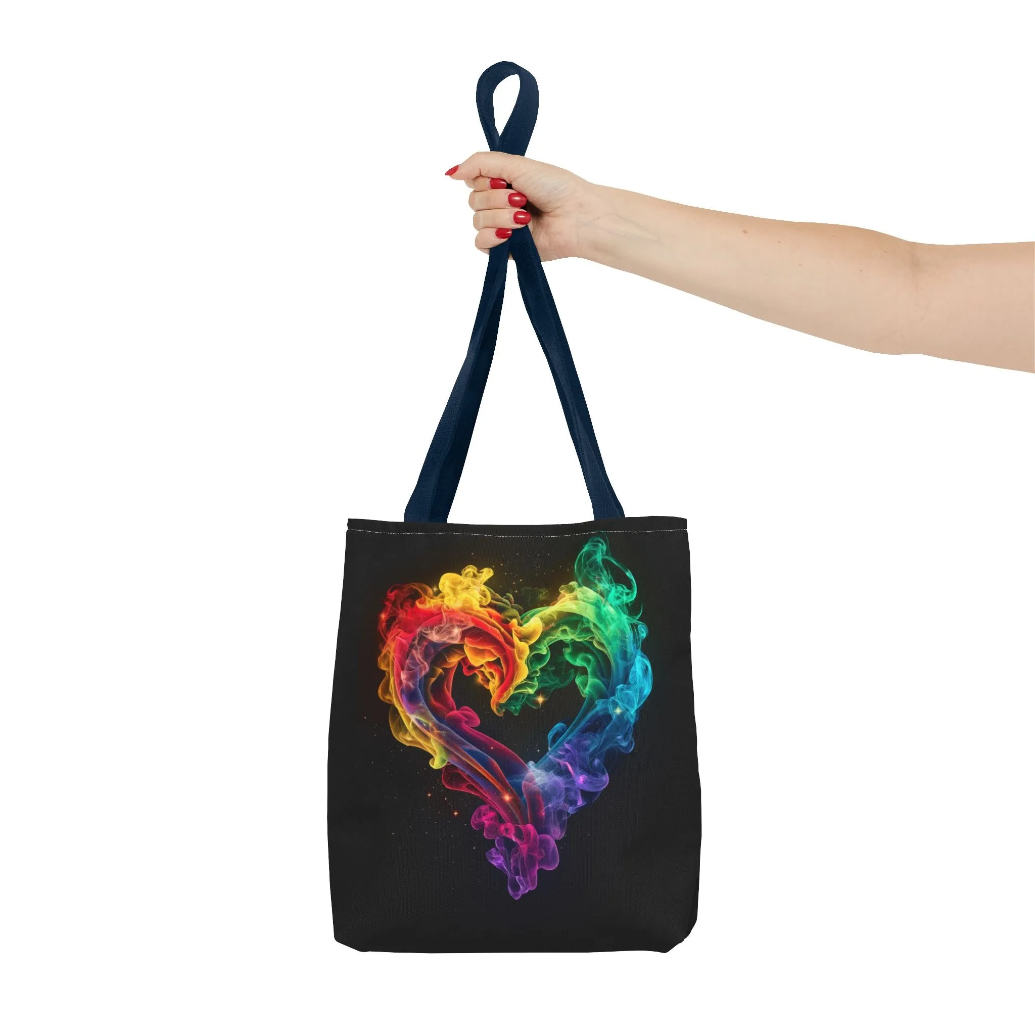 Colorful Smoke Heart Tote