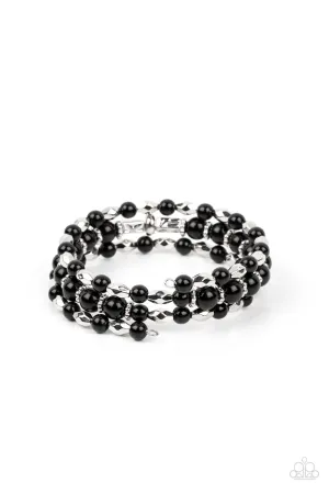 Colorfully Coiled - Black Bracelet