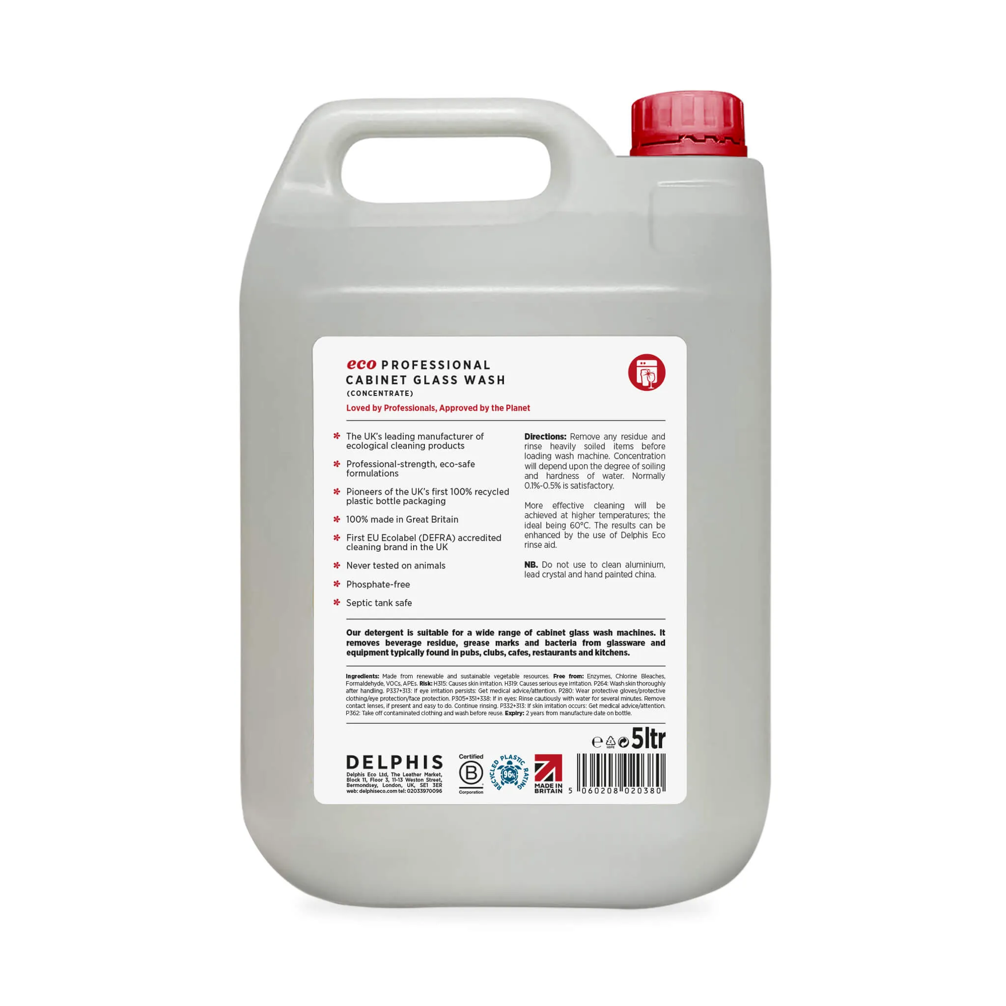 Commercial Cabinet Glass Wash 5L (Concentrate)