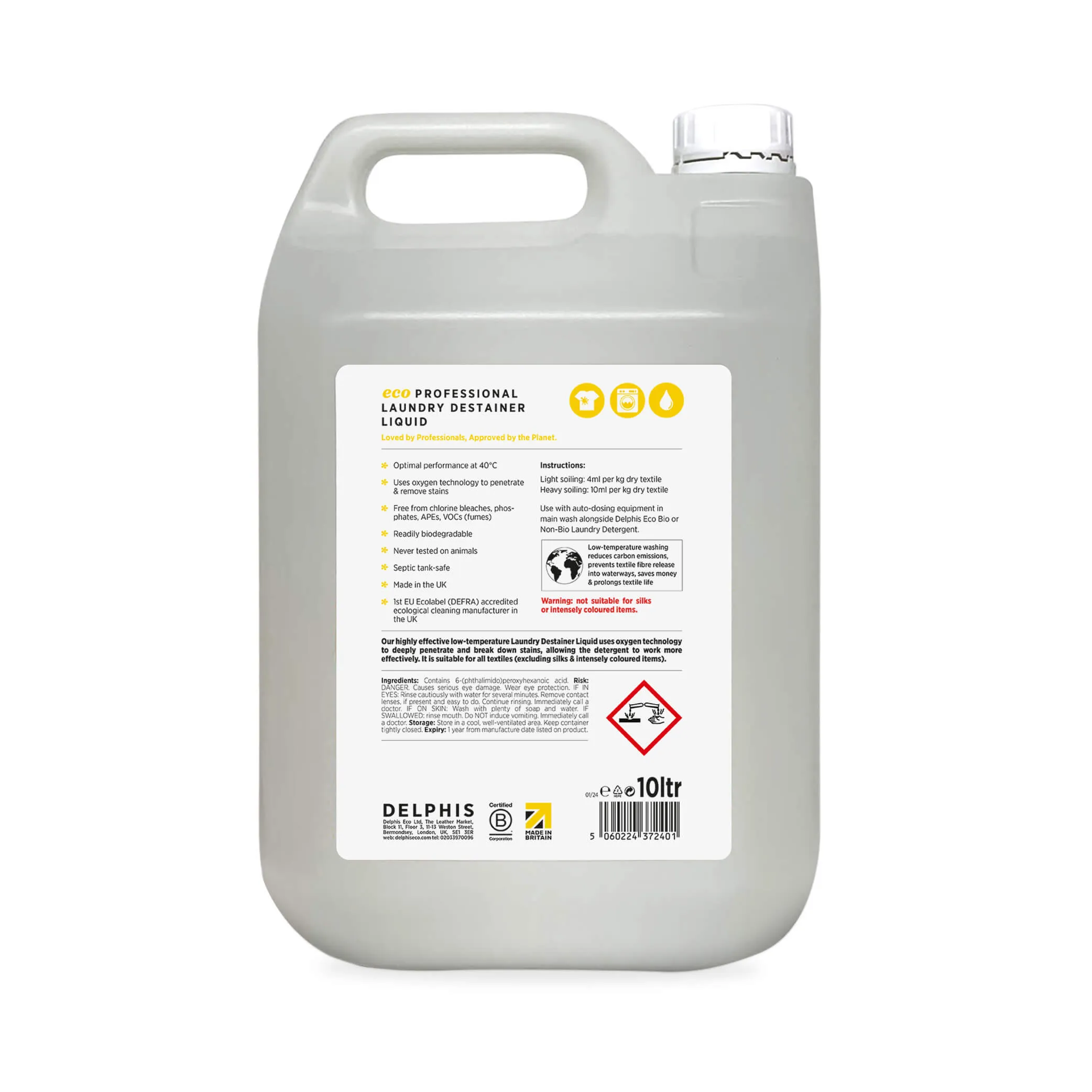 Commercial Laundry Destainer Liquid 10L