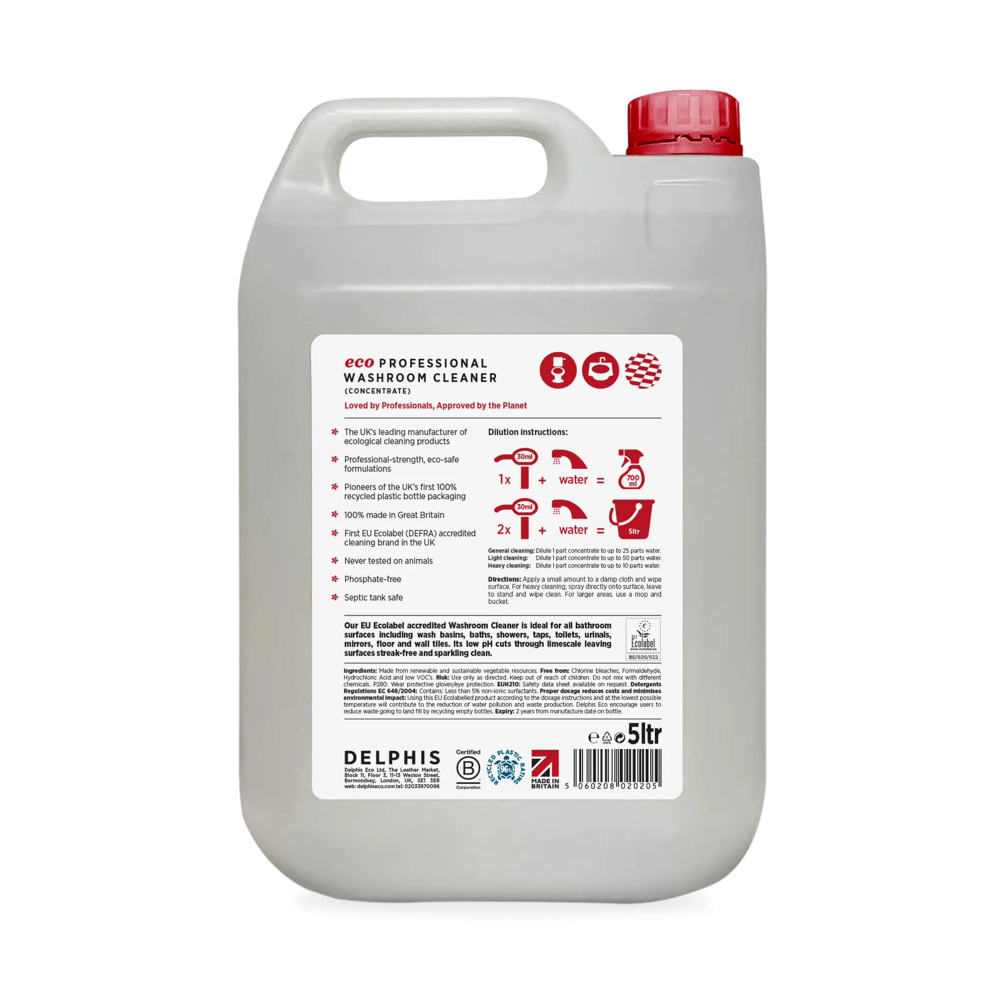 Commercial Washroom Cleaner 5L (Concentrate)