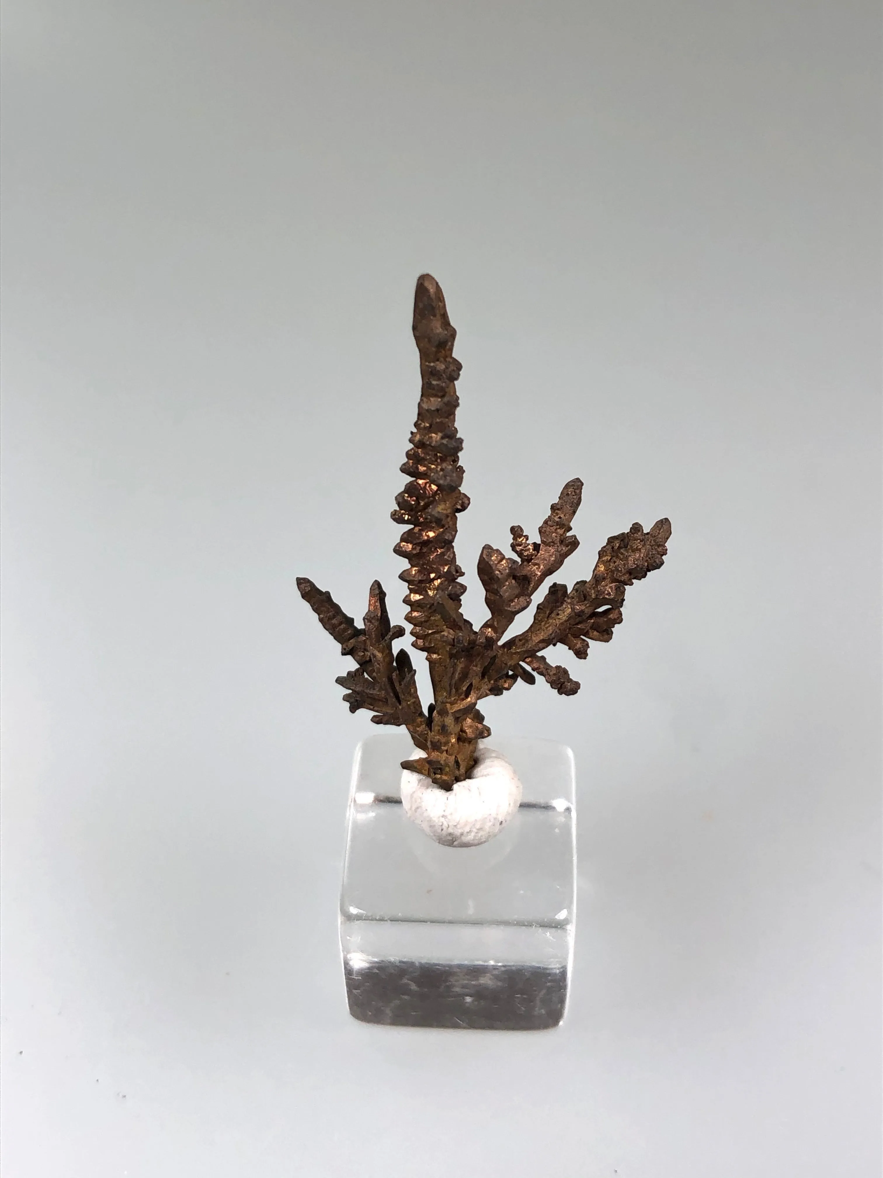 Copper, Lake Superior Copper District, Michigan, ex. Louis Lafayette Collection, Thumbnail 0.5 x 2.0 x 2.7  cm, $15. Online 12/17