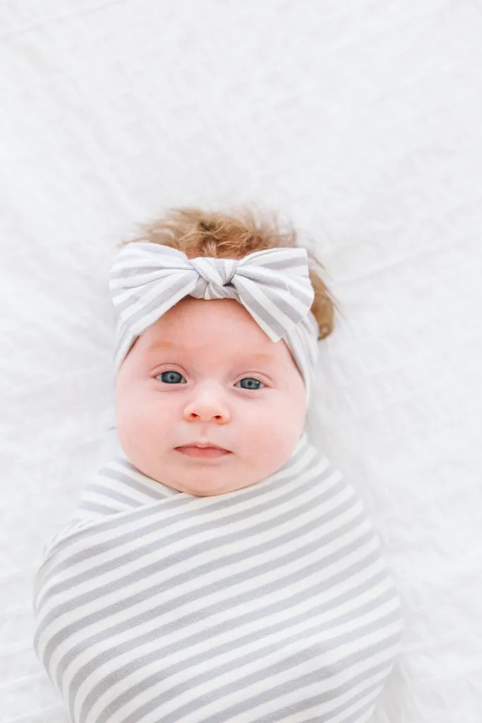 Copper Pearl - Knit Headband Bow - Everest