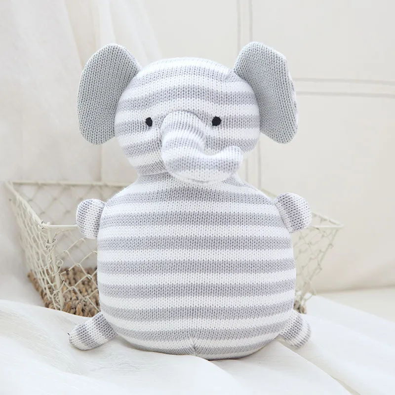 Cotton Knitted Wool Animal Doll Super Cute Baby Pacified Plush Toys Puppy (built-in bell)