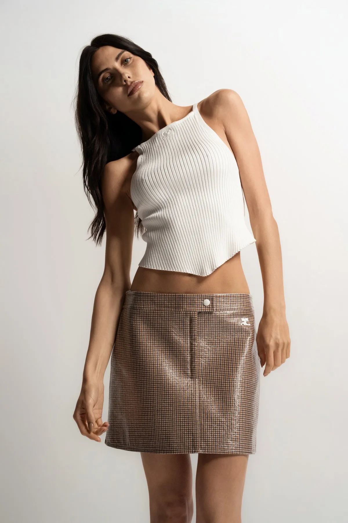COURRÈGES | RIB KNIT POINTY TANK TOP