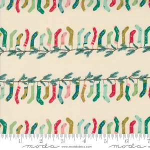 Cozy Wonderland, Stocking Stripe in Natural - fat quarter