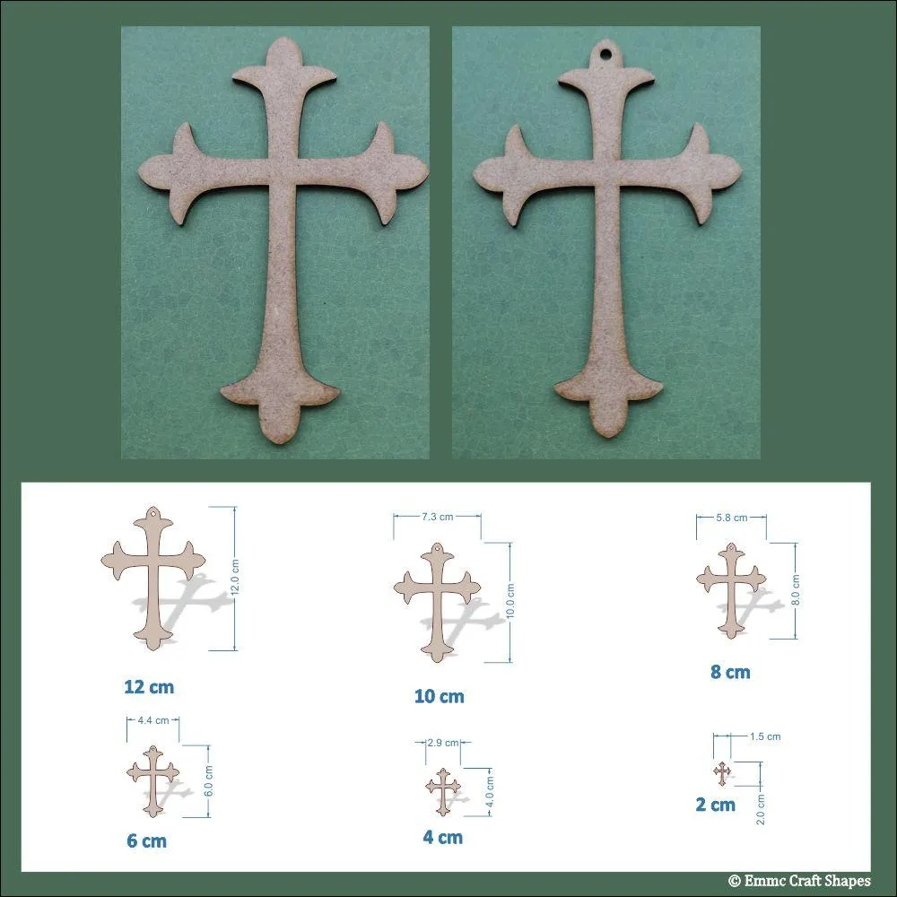 Cross shape (fancy) 2mm MDF