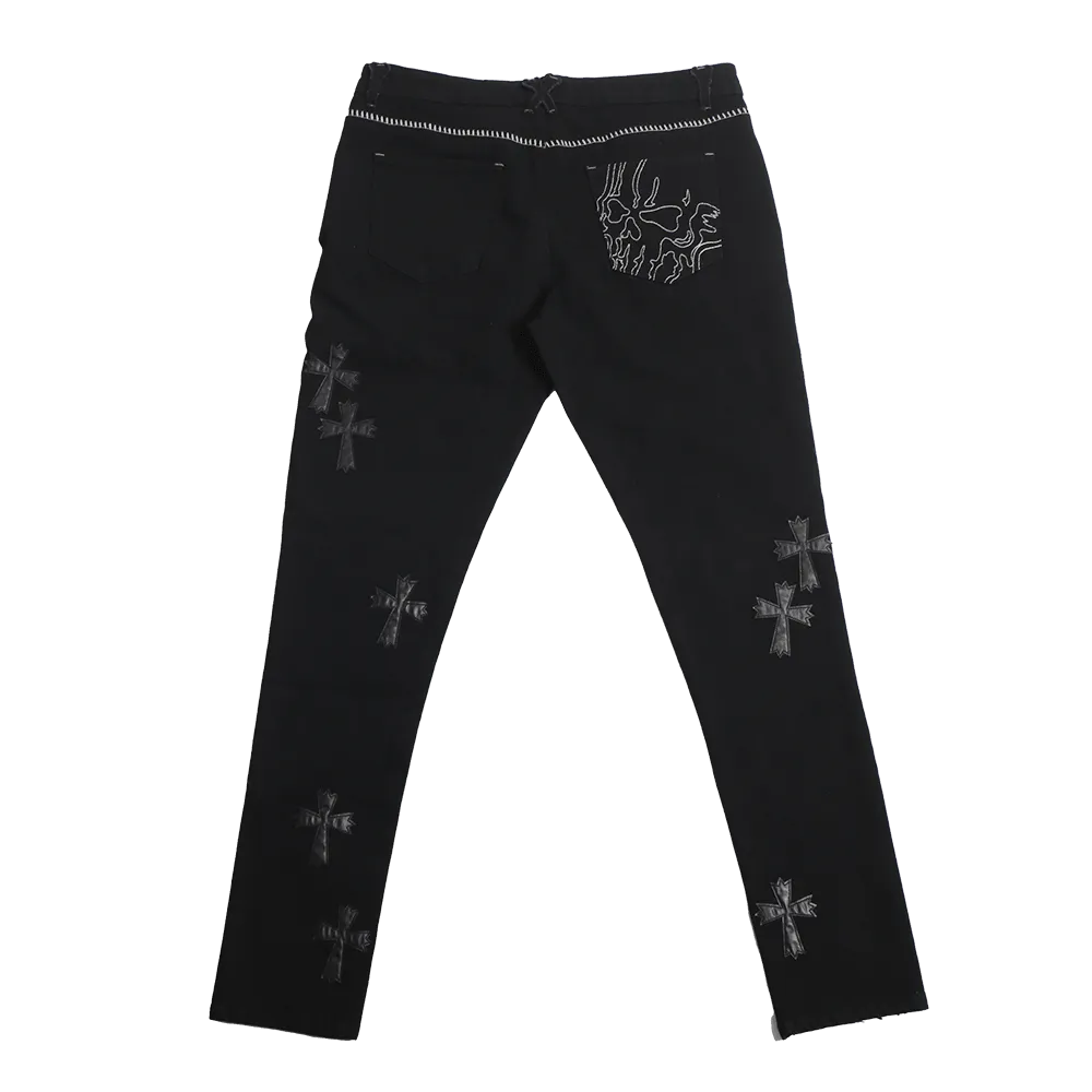 CROSS STUDDED BLACK