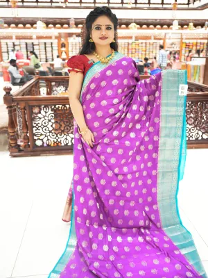 CSM-18321 | Purple & Green Warm Silk Saree