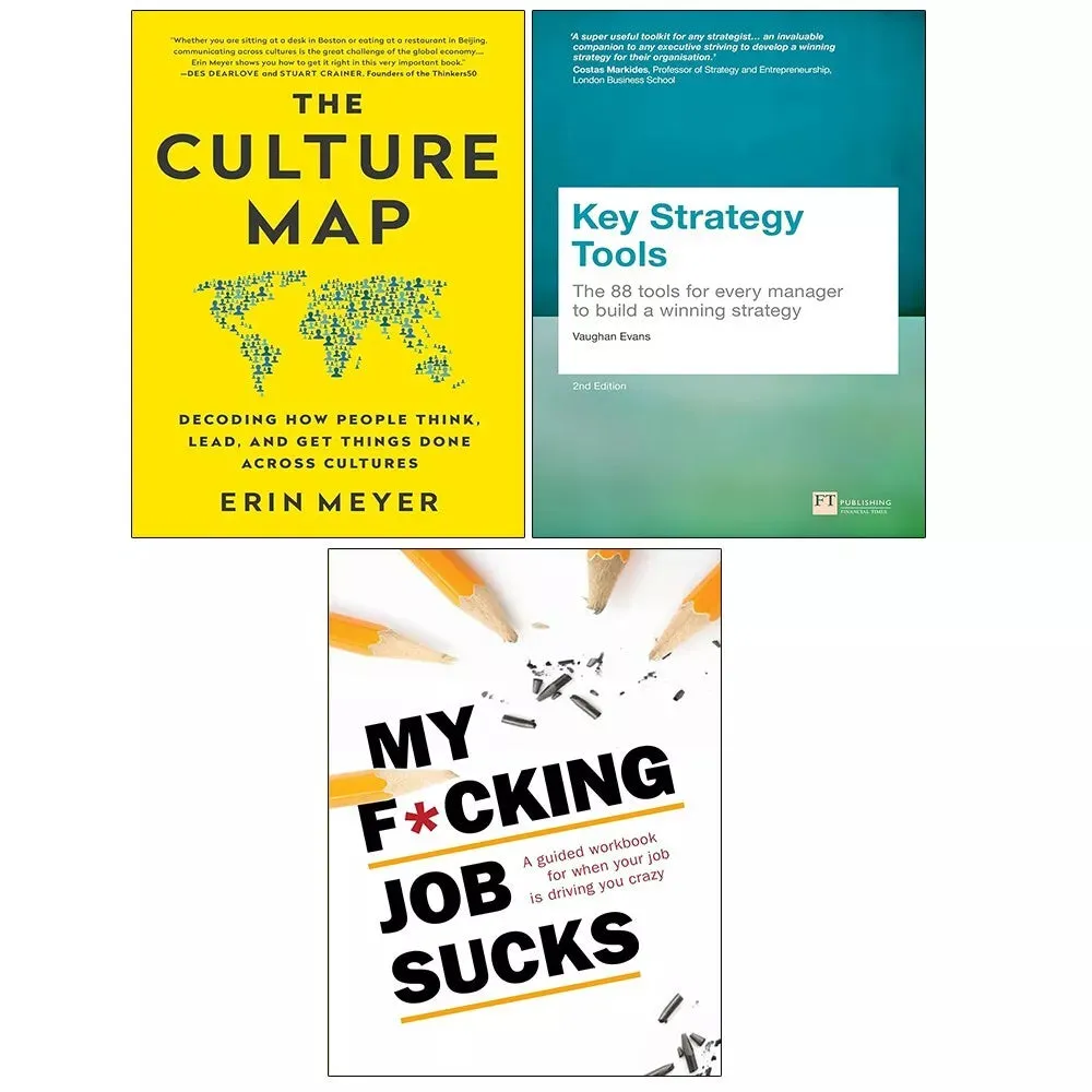 Culture Map Erin Meyer, My F*cking Job Sucks, Key Strategy Tools 3 Books Set