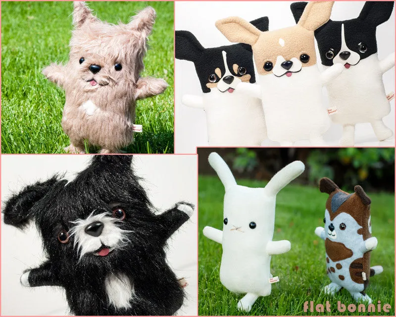 Custom Dog stuffed animal - Plush clone of your puppy - Multi-Color