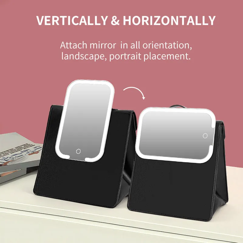 Custom logo 2024 new style class woman handbags mirrors with led lightsbusiness commuting bag large capacity travel cosmetic bag