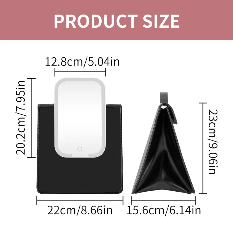 Custom logo 2024 new style class woman handbags mirrors with led lightsbusiness commuting bag large capacity travel cosmetic bag