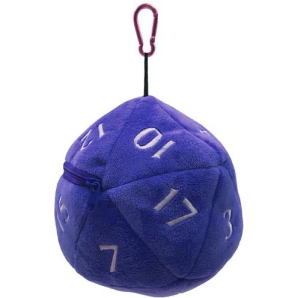 D20 Plush Dice Bag - Blue