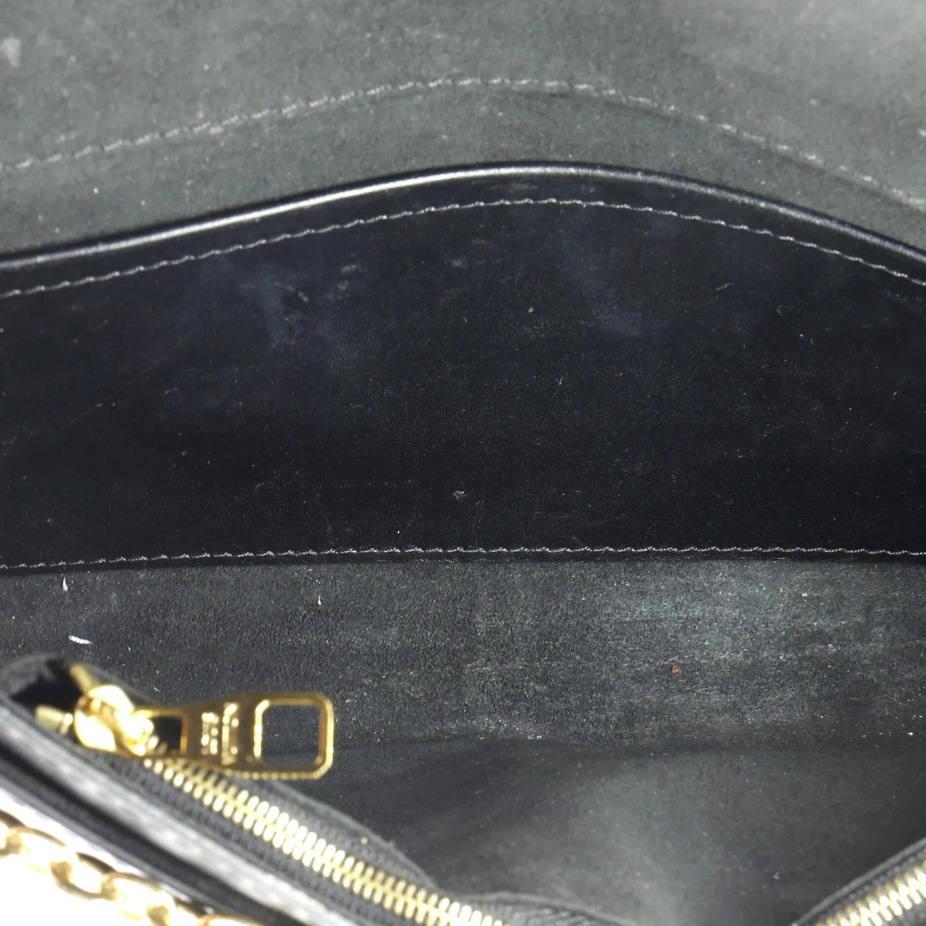 Designer Chain Louise Clutch Studded Leather MM