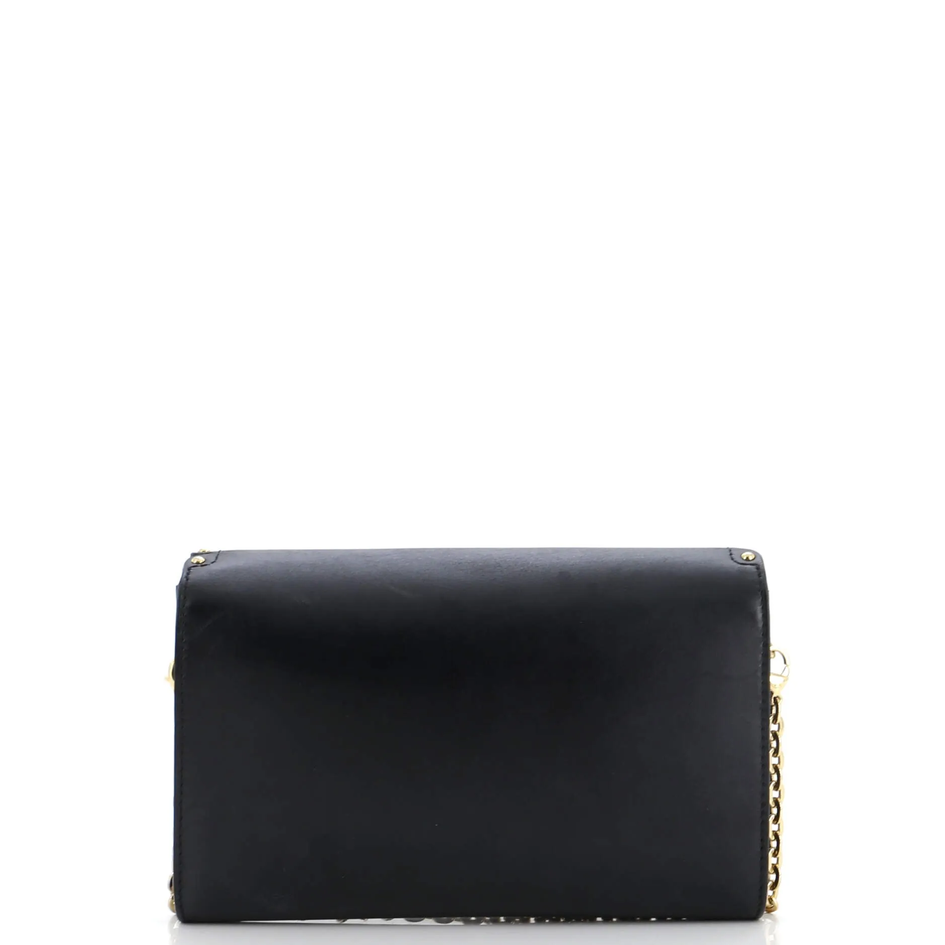 Designer Chain Louise Clutch Studded Leather MM