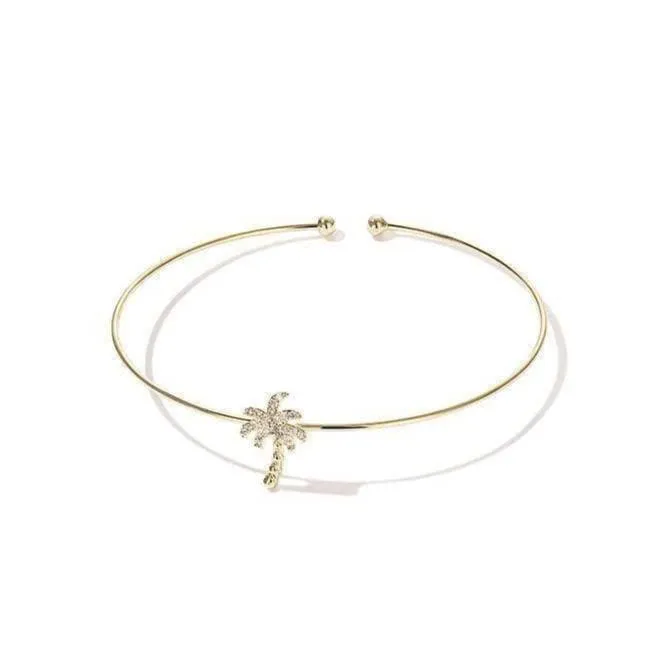 Diamond Multi-loop Pearl Flower Studded Bracelet