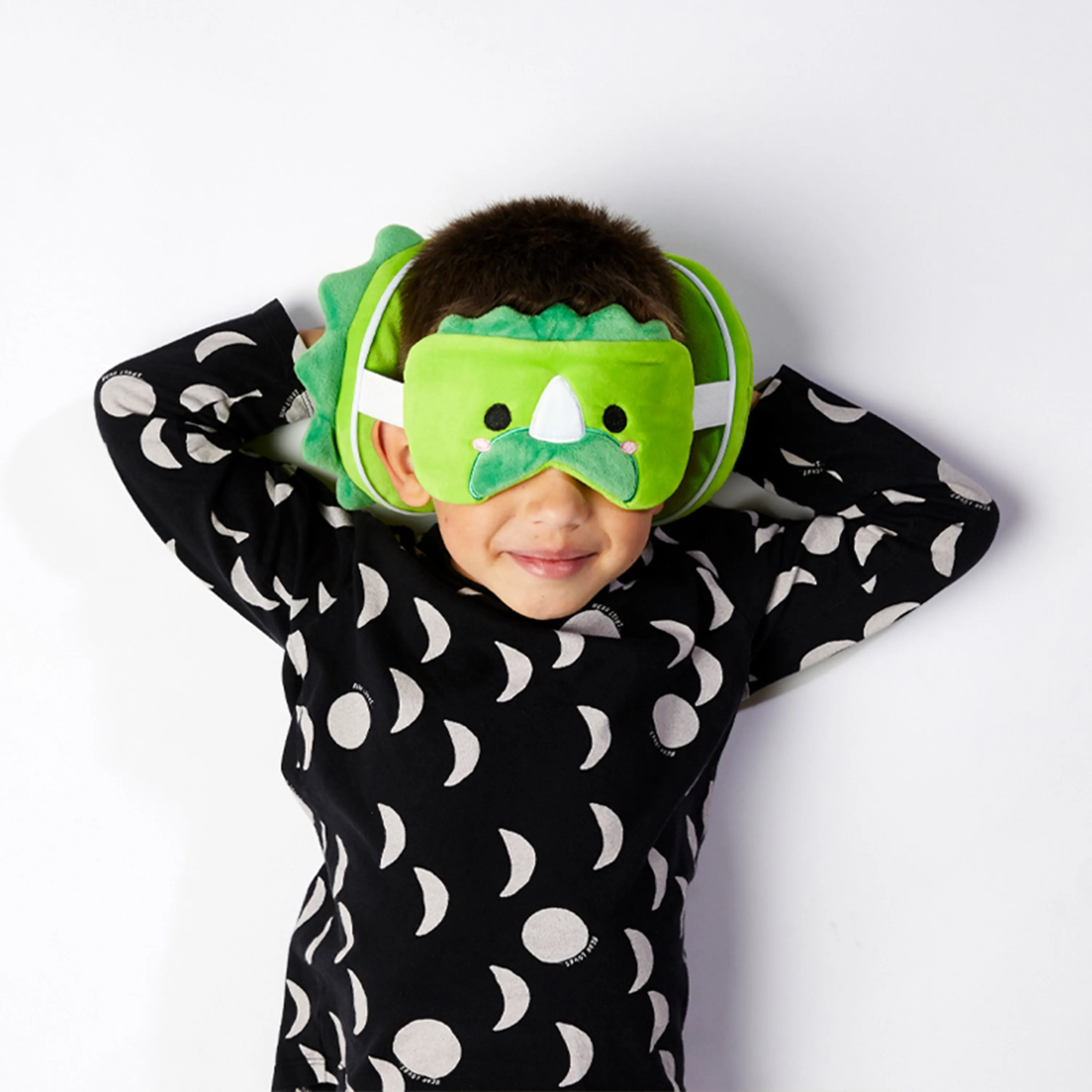 Dinosaur Relaxeazzz Plush Round Travel Pillow & Eye Mask Set