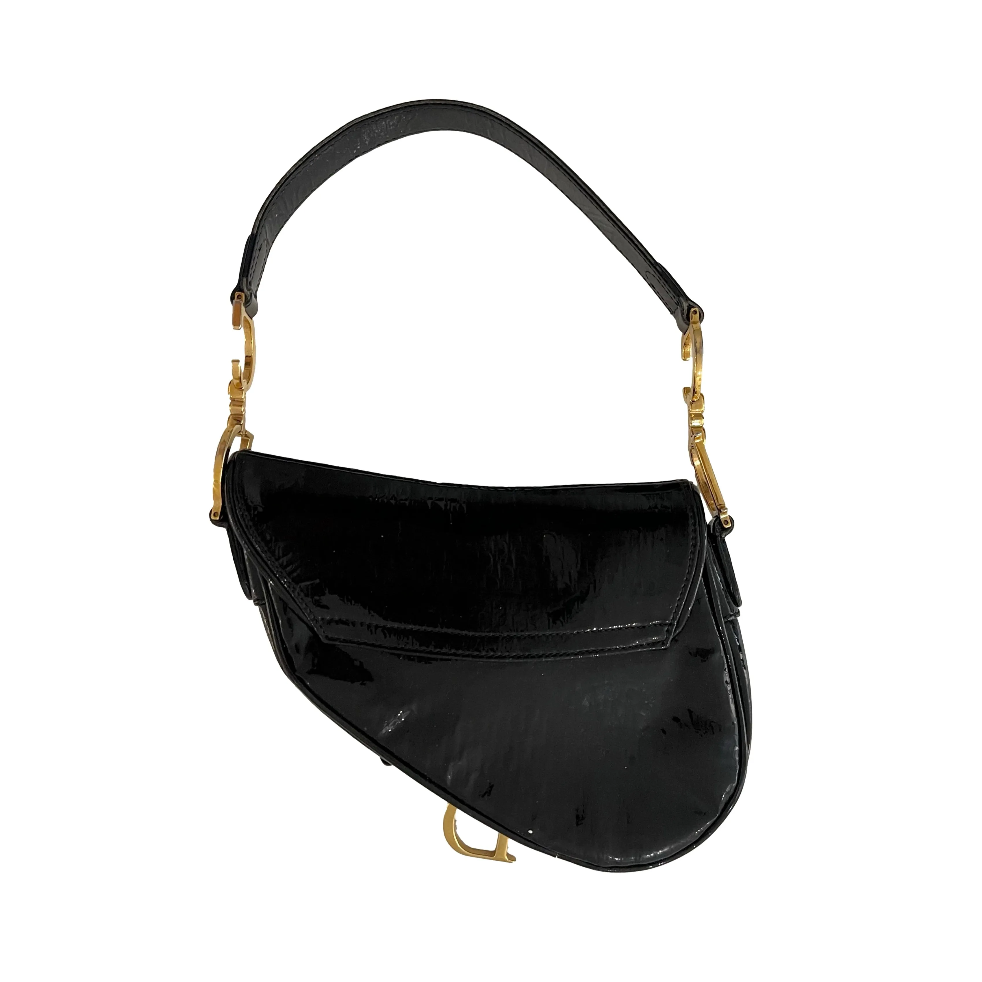 Dior Black Monogram Mini Saddle Bag