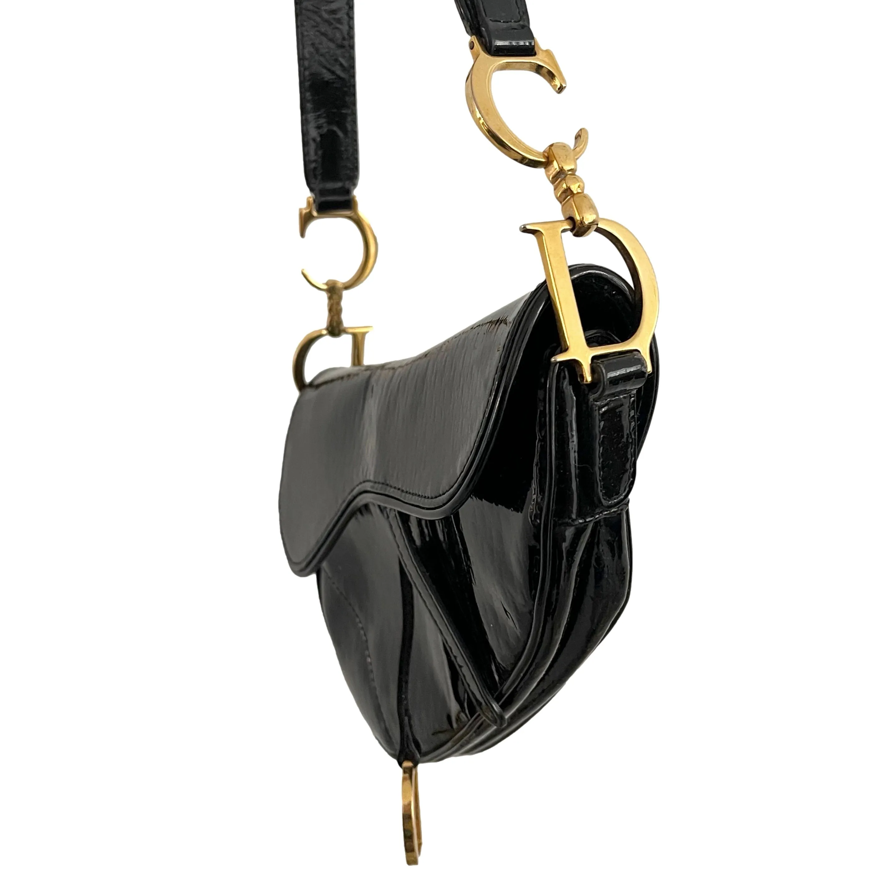 Dior Black Monogram Mini Saddle Bag
