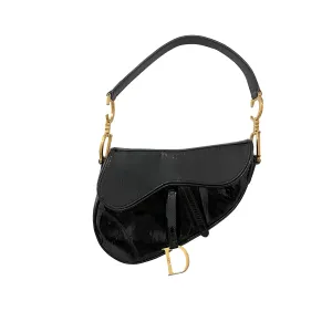 Dior Black Monogram Mini Saddle Bag