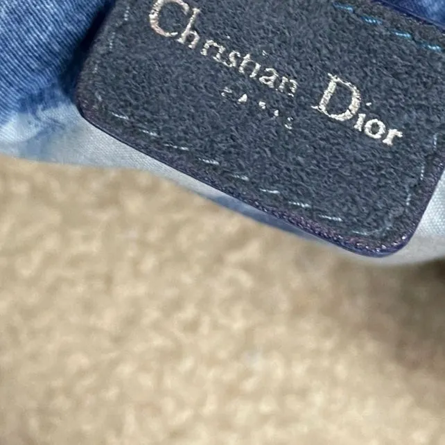 Dior Blue Tie-Dye Saddle Bowler Bag