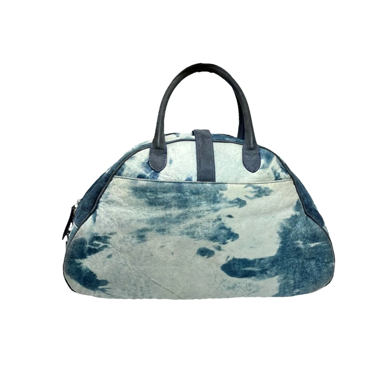 Dior Blue Tie-Dye Saddle Bowler Bag