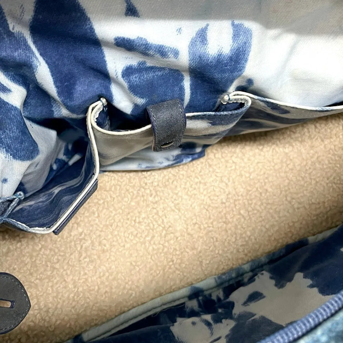 Dior Blue Tie-Dye Saddle Bowler Bag