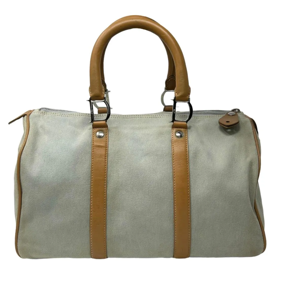 Dior Denim Logo Hardware Boston Bag