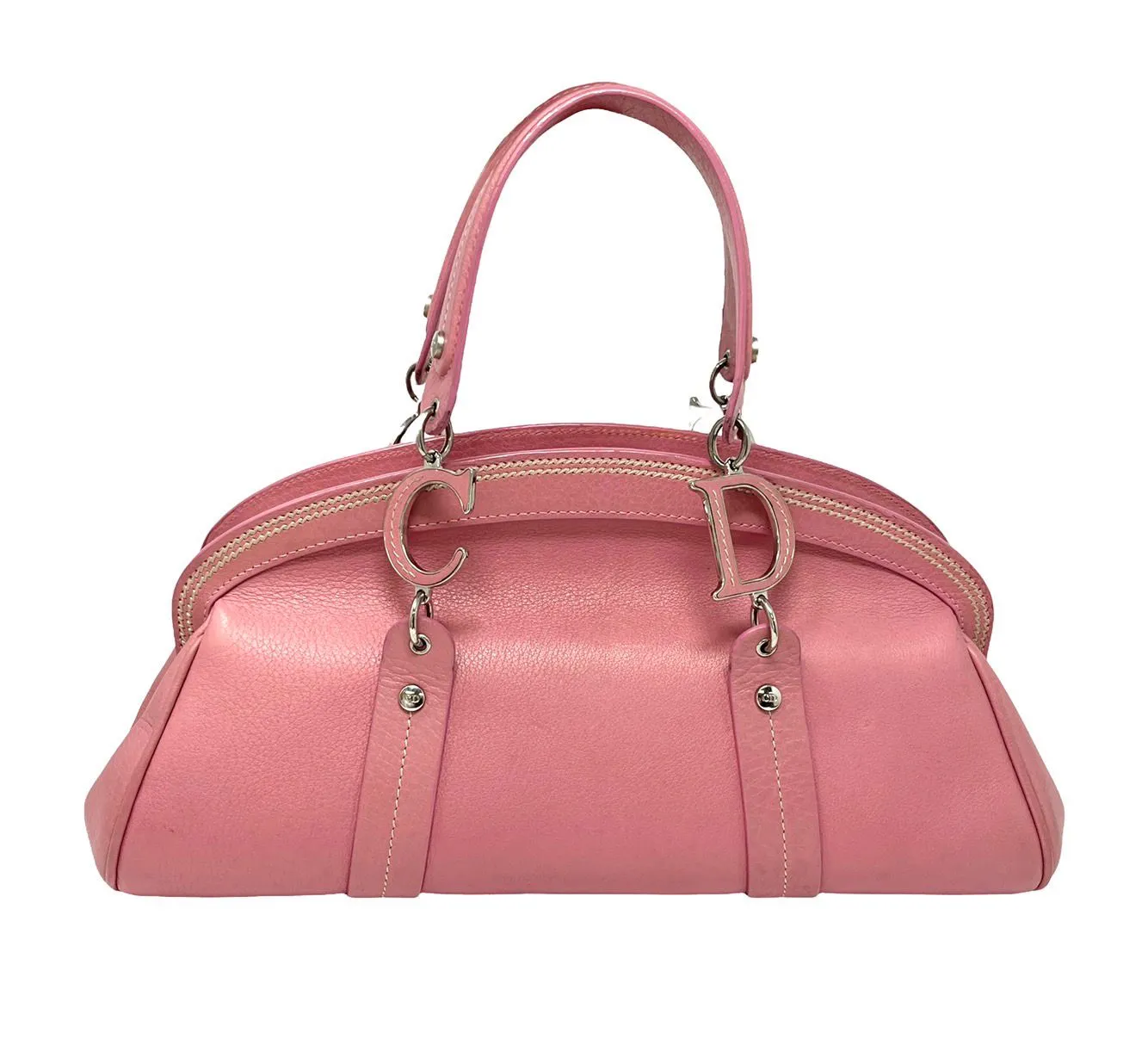 Dior Pink Floral Top Handle Bag