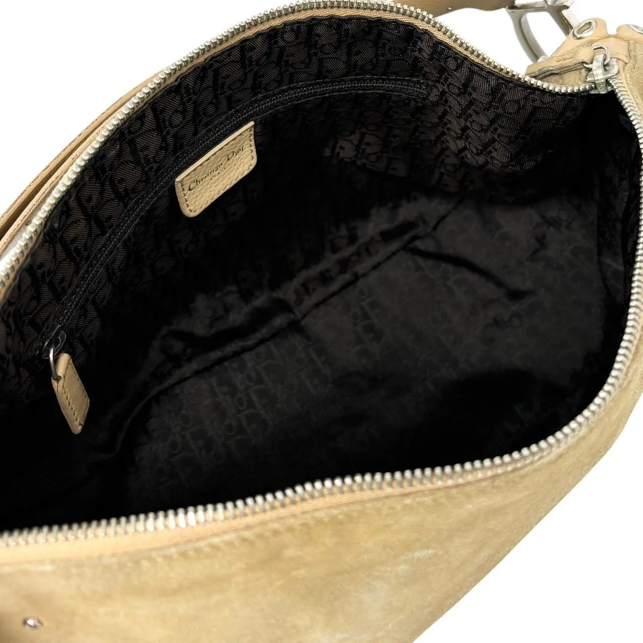 Dior Tan Suede Buckle Shoulder Bag