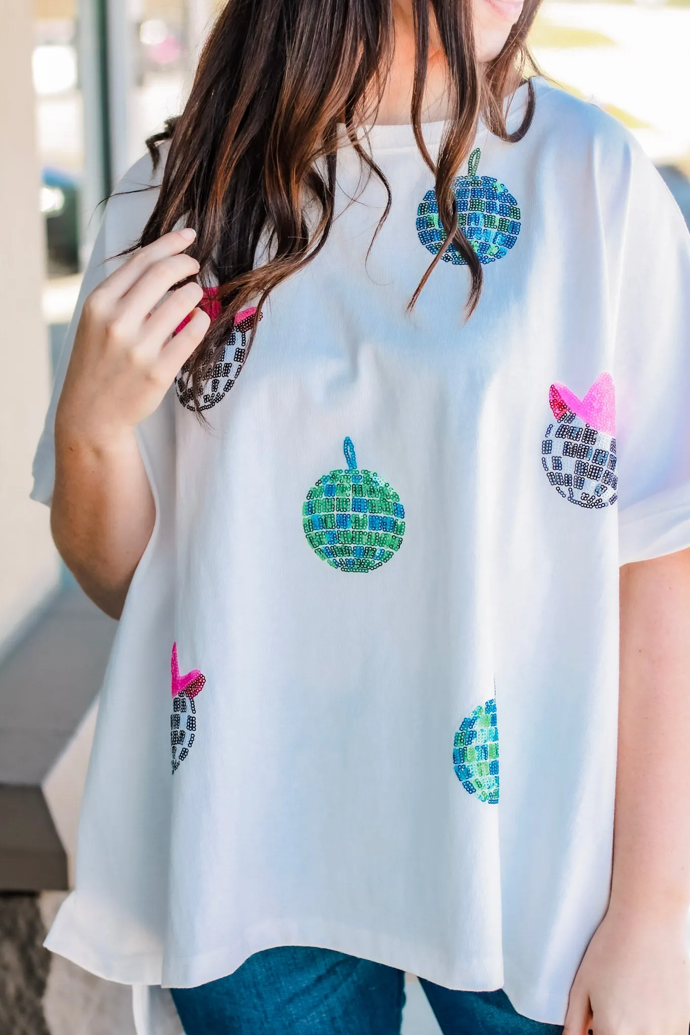 Disco Ball Cowgirl Tee