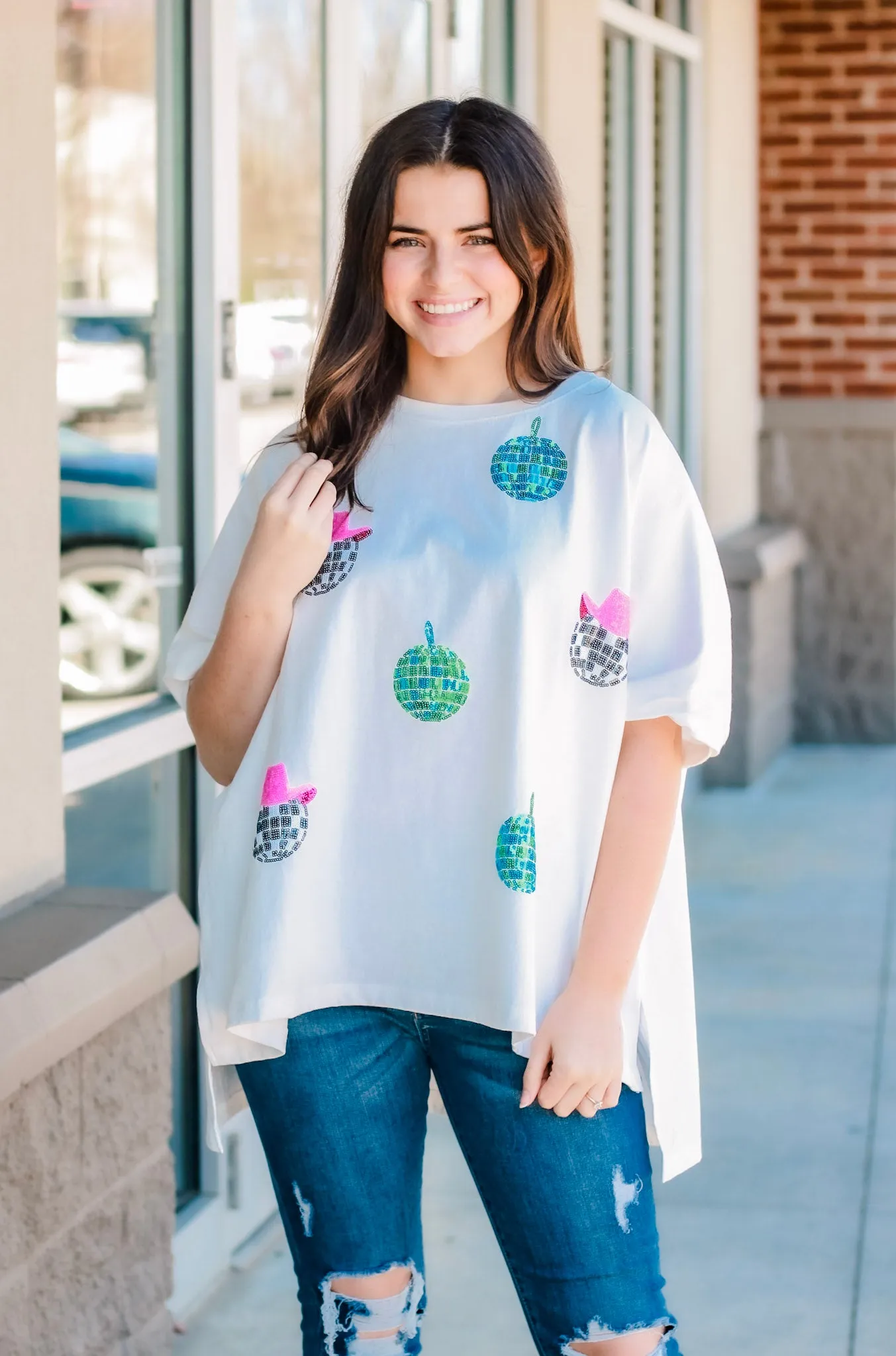 Disco Ball Cowgirl Tee