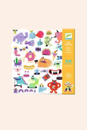 Djeco - Monster-160 Stickers