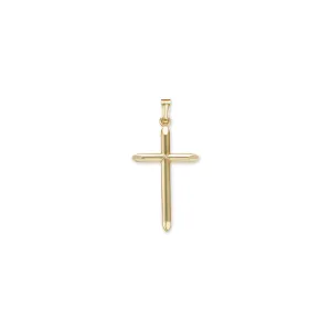 Domed Pointy Cross Pendant (14K)