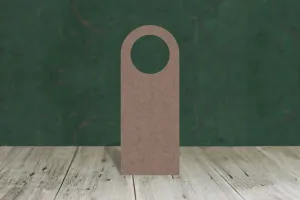 Door hanger with hole - wooden craft cut-out - 2mm MDF
