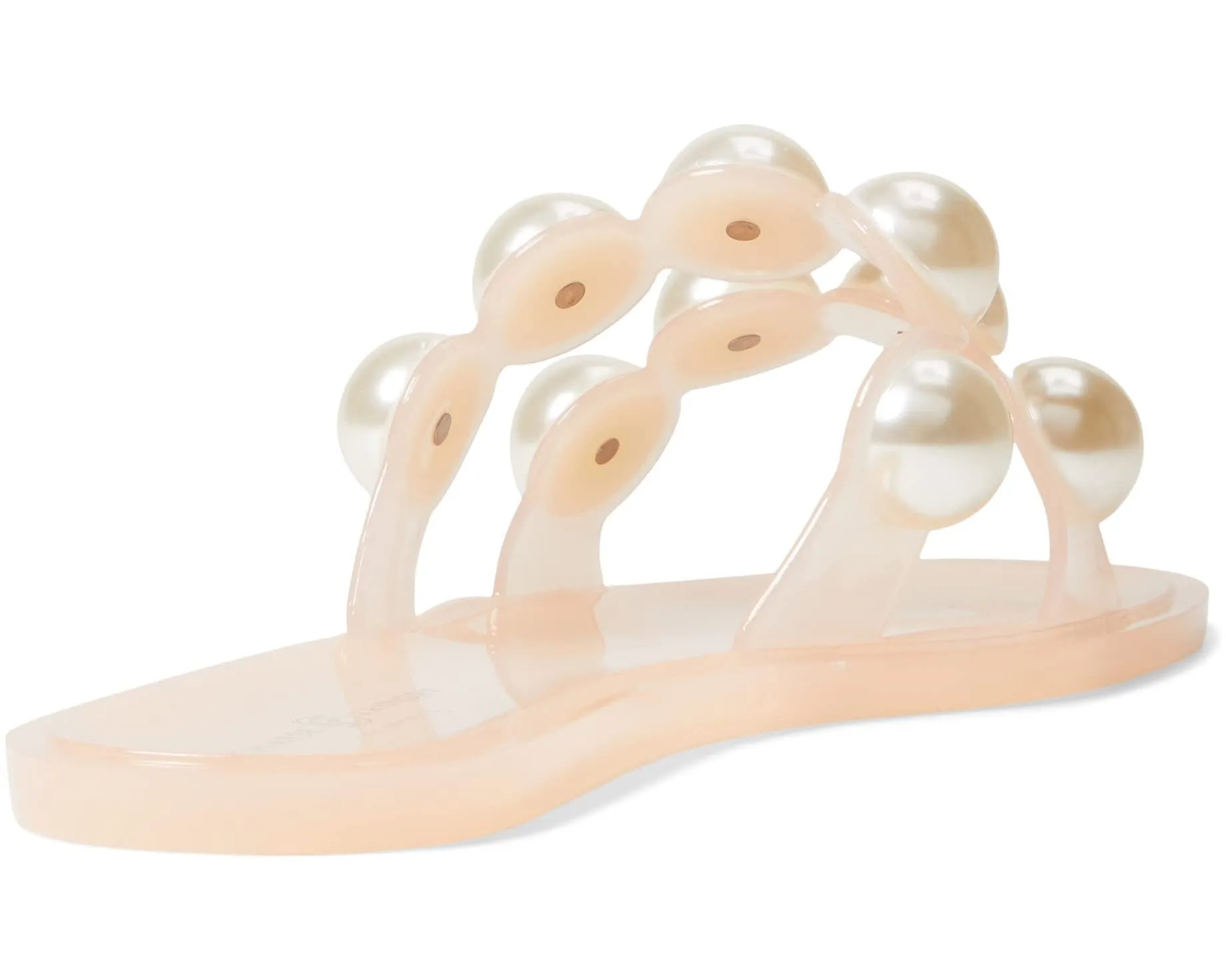 Double Pearls Clear Sandal (Blue)