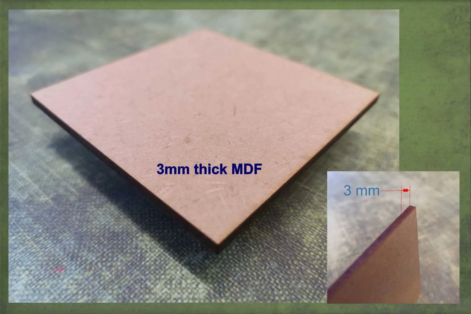 Drop disc - wooden craft blank - 3mm MDF