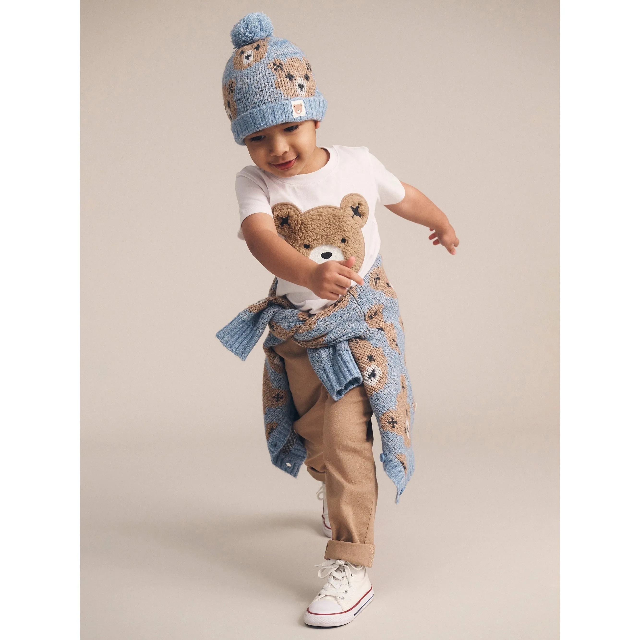 Dusk Blue Huxbear Knit Beanie