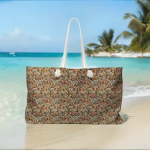 Earth Tones Paisley Weekender Travel Tote Bag