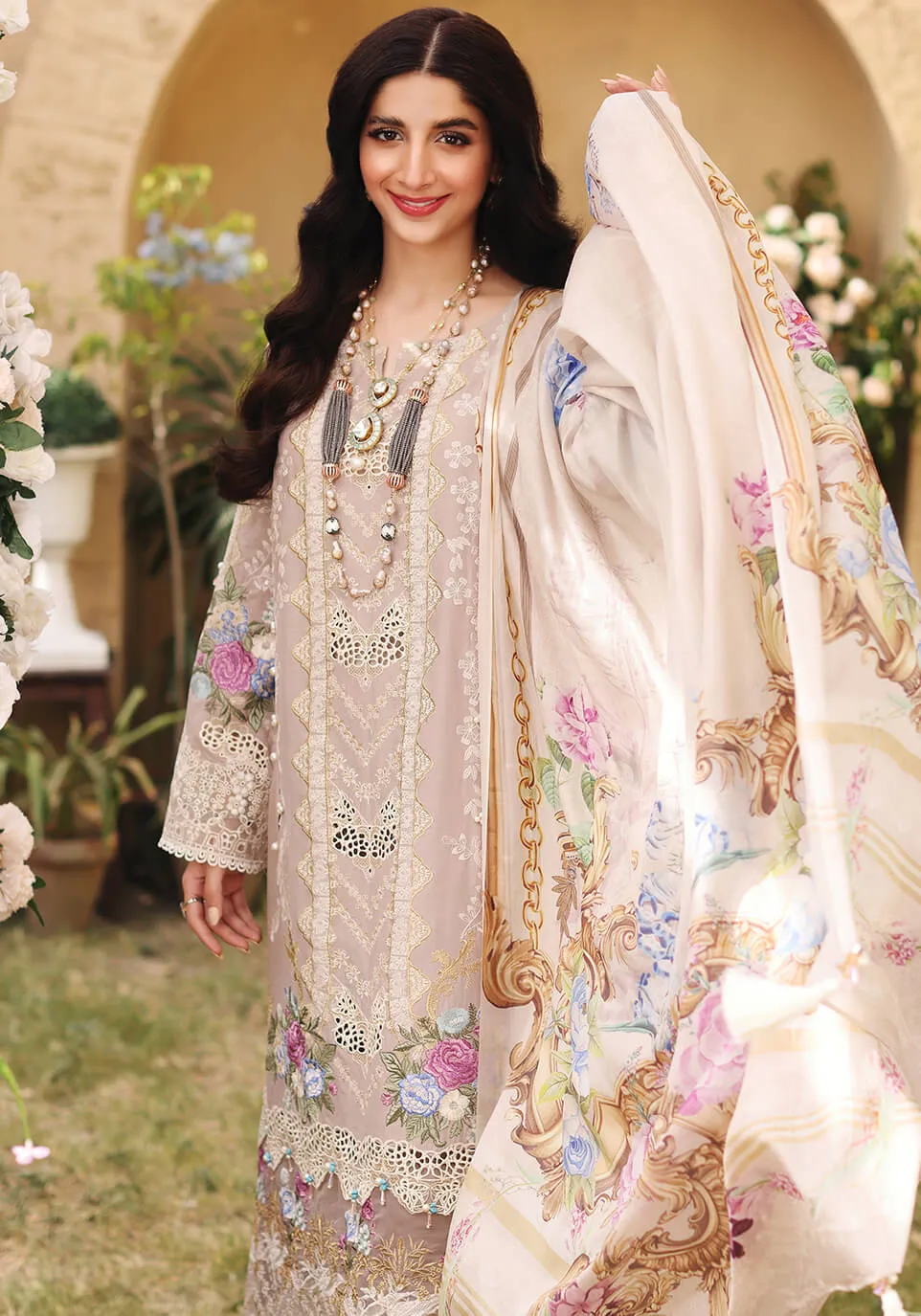 ELF-9A Beyond Dreams | Elaf Luxury Festive Lawn Collection 2022 | Unstitched Embroidered Lawn Suits