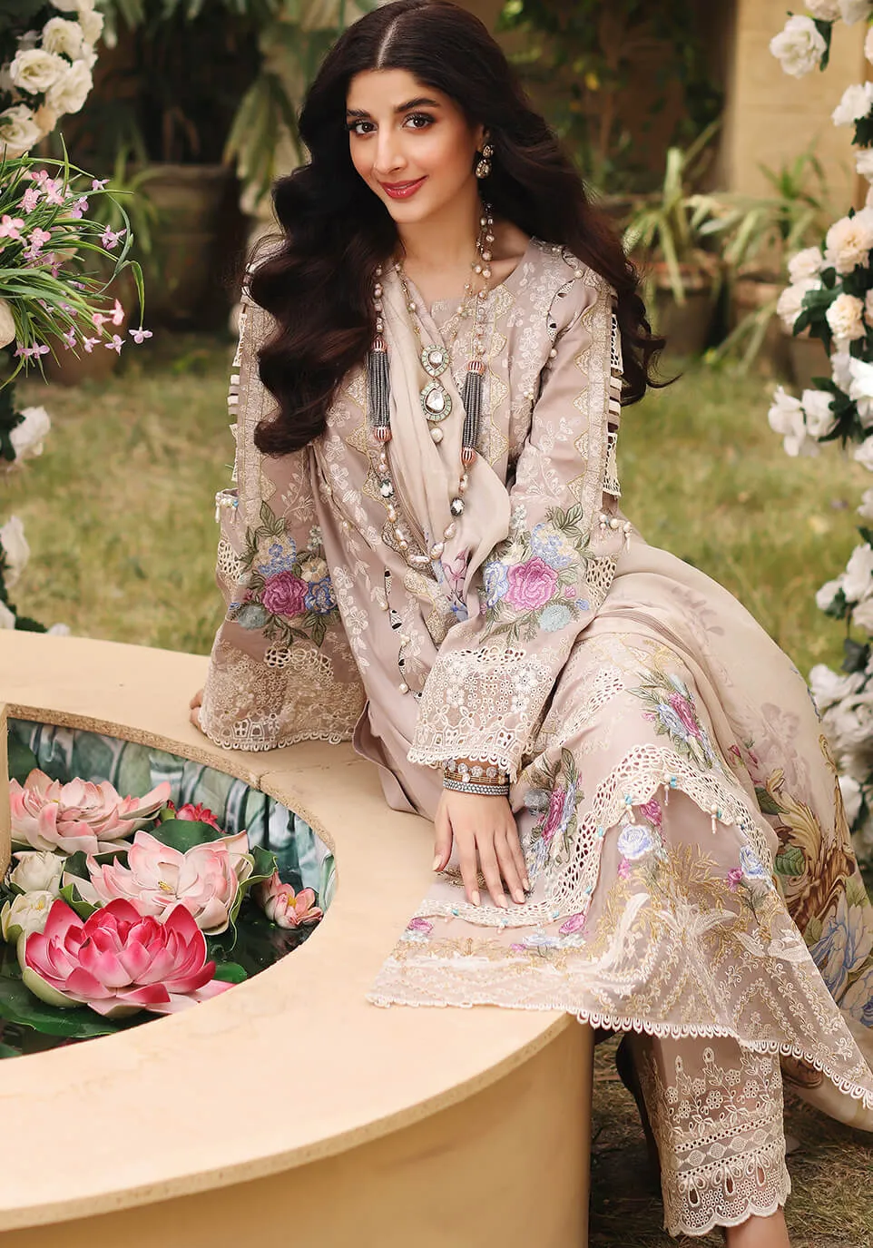 ELF-9A Beyond Dreams | Elaf Luxury Festive Lawn Collection 2022 | Unstitched Embroidered Lawn Suits