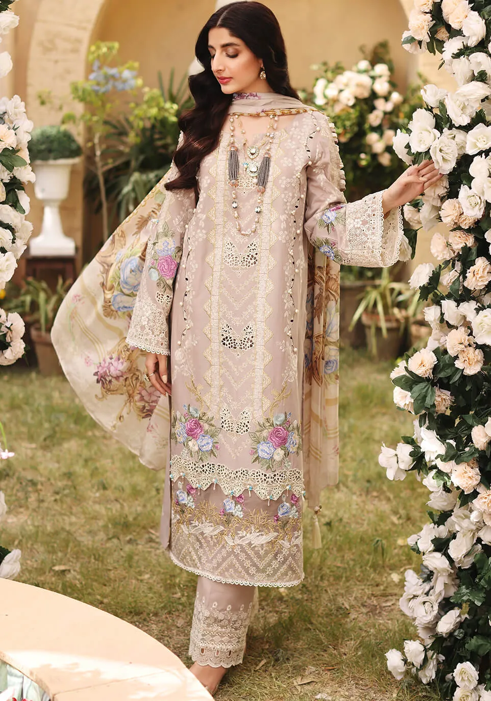 ELF-9A Beyond Dreams | Elaf Luxury Festive Lawn Collection 2022 | Unstitched Embroidered Lawn Suits
