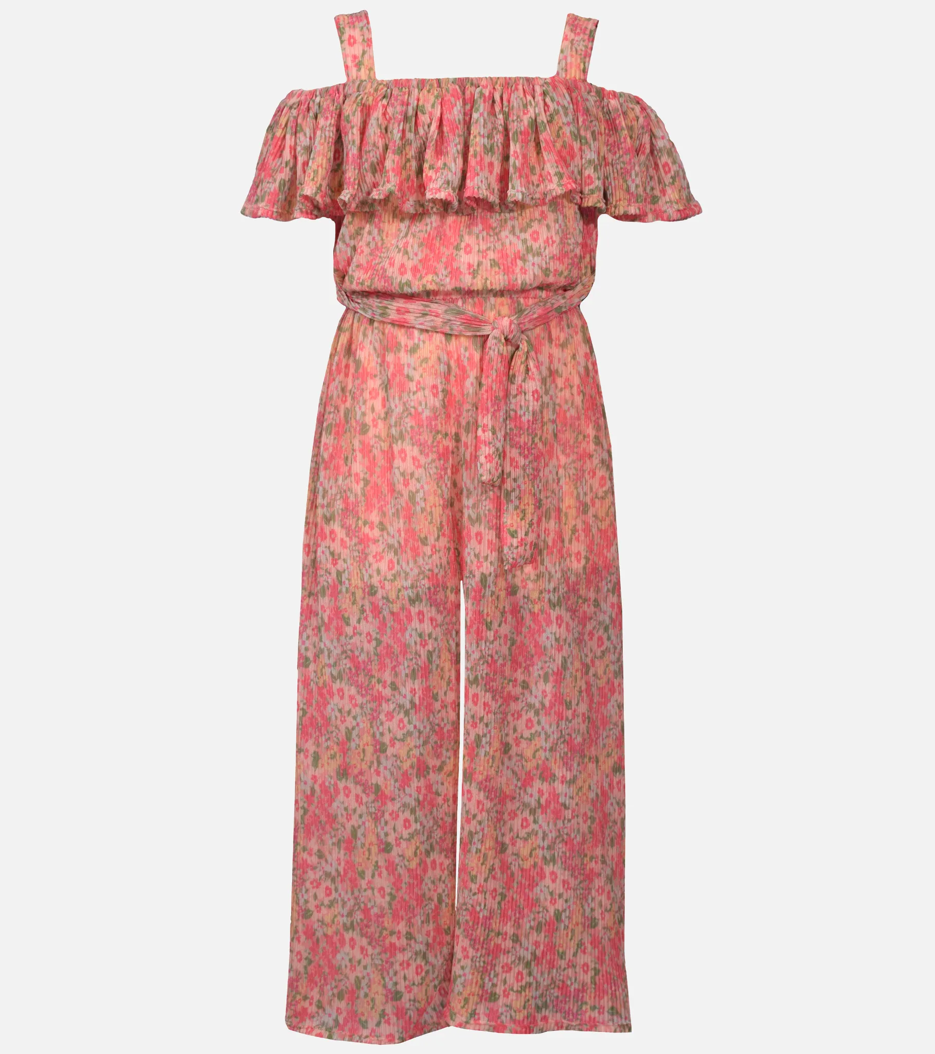 Eliza Pleated Floral Jumpsuit