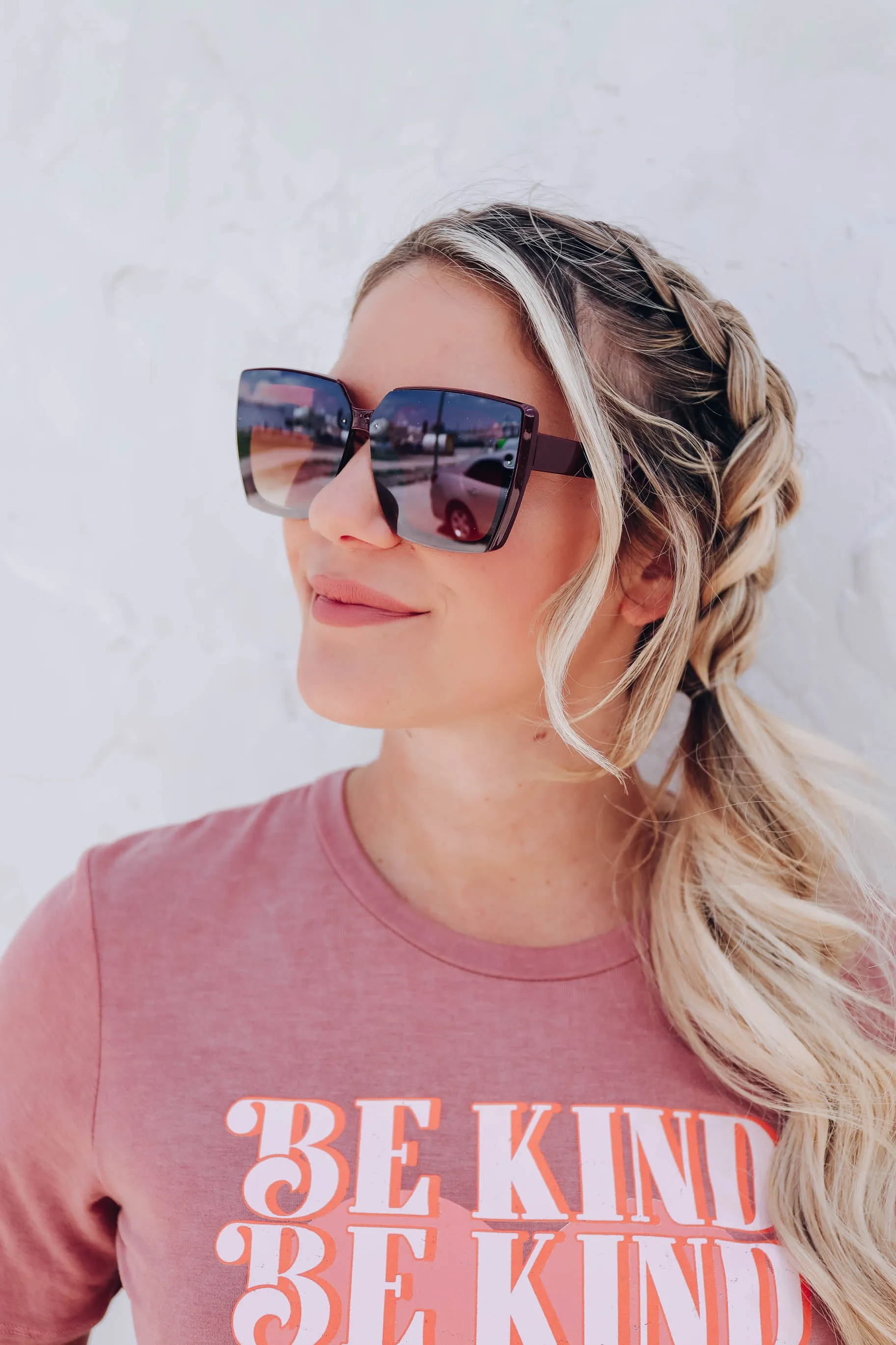 Ellure Square Sunglasses - Brown