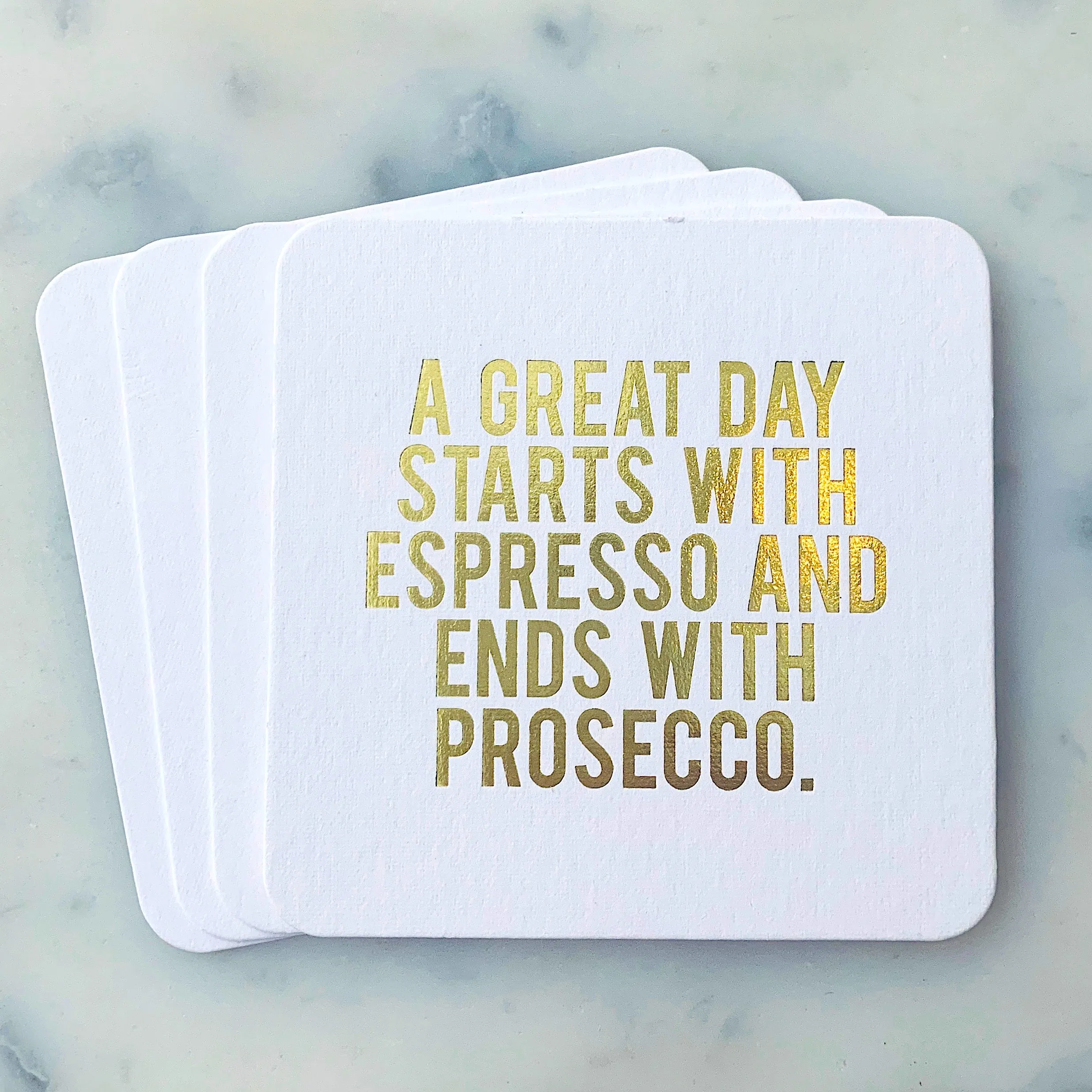Espresso Prosecco Coasters