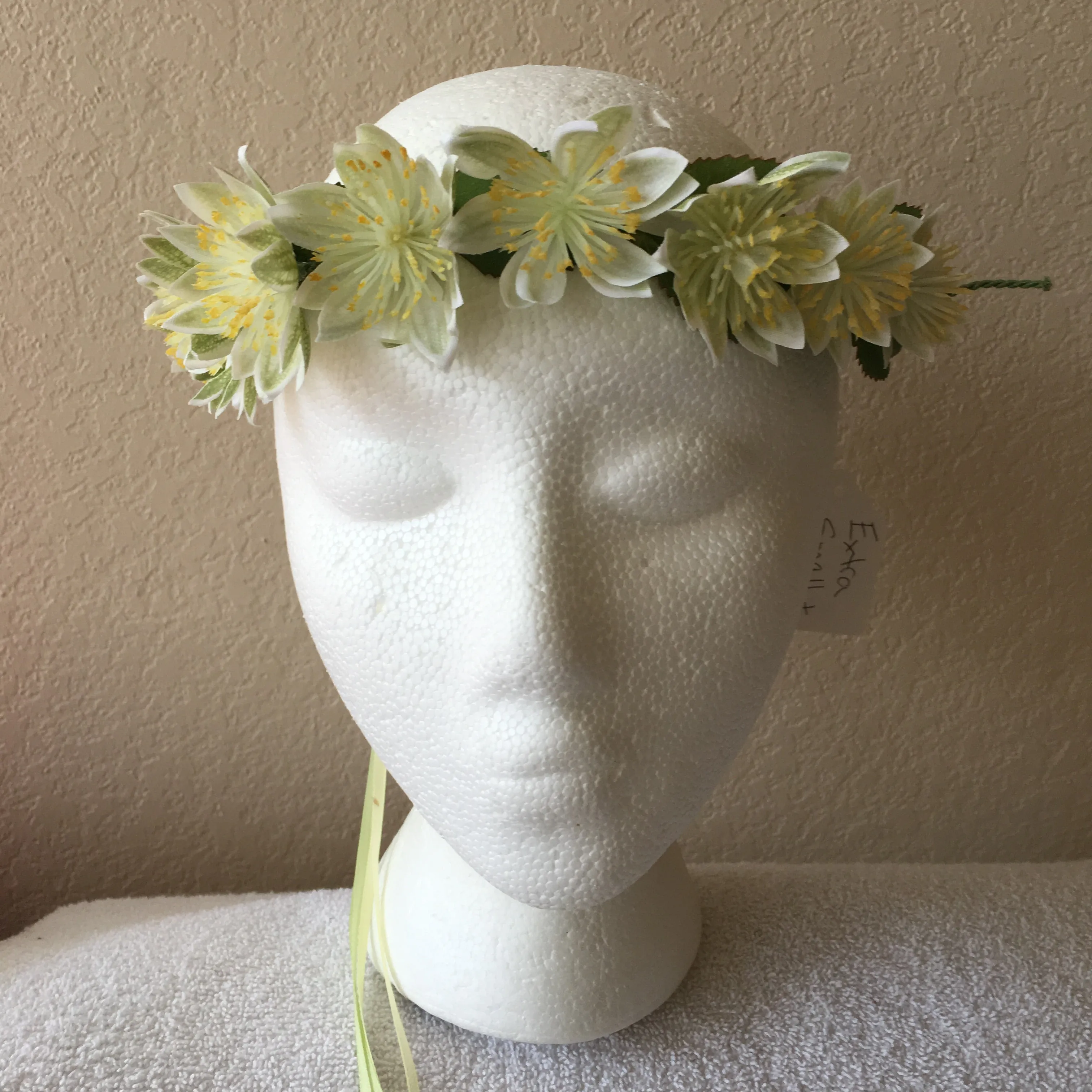 Extra Small Wreath - Pale green pointy flowers  
