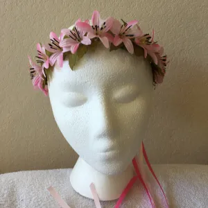 Extra Small Wreath - Pink pointy flowers  