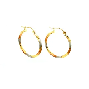 Fancy 3 Tones Hoops - 61092
