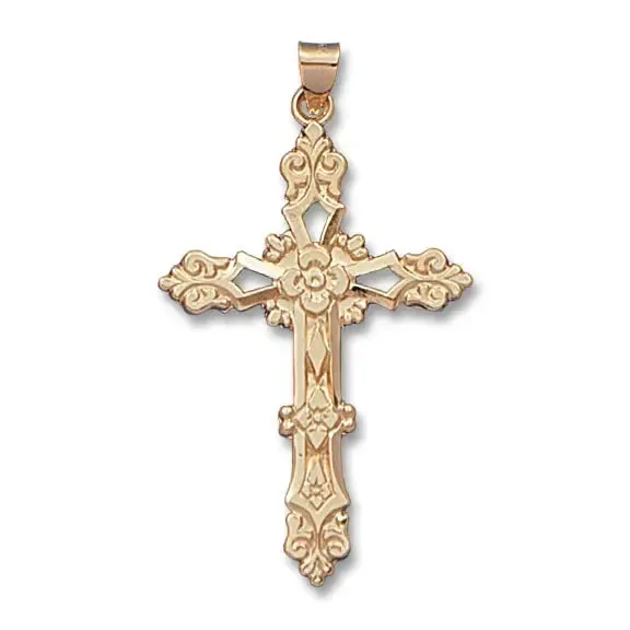 Fancy Cross 14K Yellow - Solid